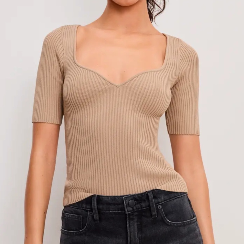 Good American Virgo ribbed top